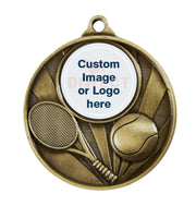 Sunrise Logo Tennis Medal