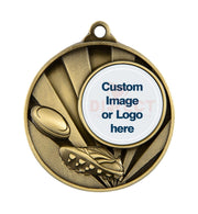 Sunrise Logo Rugby Medal