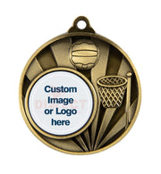 Sunrise Logo Netball Medal