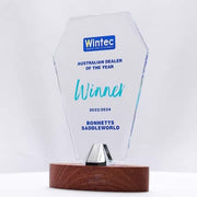Lucent Glass Crest Colour Trophy