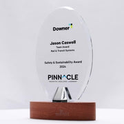 Lucent Glass Oval Colour Trophy