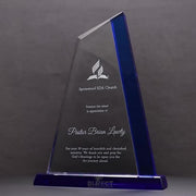 Consera Peak Glass Blue Trophy