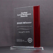 Consera Classic Glass Red Trophy