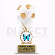 Prime White Gold Football Tower Trophy