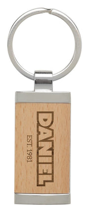 Timber Keychain with Metal