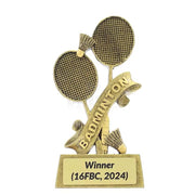 Gold Badminton Trophy