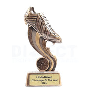 Dynamo Boot Antique Gold Soccer Trophy