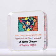 Acrylic Colour Paperweight Trophy