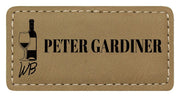 Leatherette Khaki Name Badge with Magnet