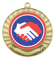 Eco Scroll Handshake Medal