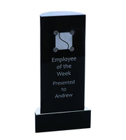 Black Crystal Tower Semi Circle Shape Trophy