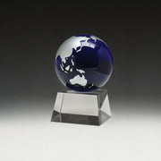 Crystal Blue Globe Trophy