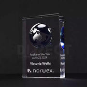 Plaque Blue Globe Trophy