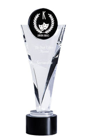 Black Moonstone Victory Crystal Trophy
