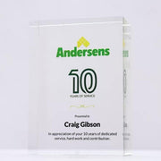 Crystal Block Colour Award Trophy