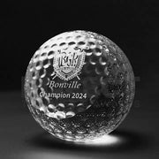 Golf Crystal Paperweight 80mm