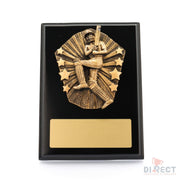 Cosmos Cricket Male Batsman Black Plaque