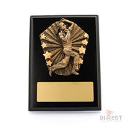 Cosmos Cricket Female Bowler Black Plaque