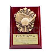 Cosmos Golf Mahogany Plaque