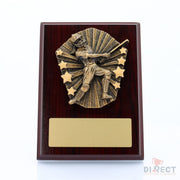 Cosmos Cricket Female Batting Mahogany Plaque