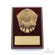 Cosmos Darts Mahogany Plaque