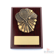Cosmos Badminton Mahogany Plaque