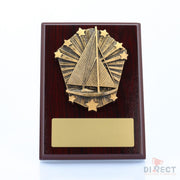 Cosmos Sailing Mahogany Plaque