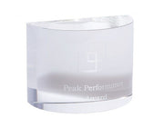 Crystal Clarity Semi Circle Block Trophy