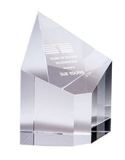 Crystal Clarity Squat Cube Trophy