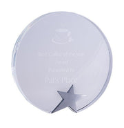 Crystal Rounded Star Trophy