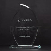Torch Award Glass Trophy