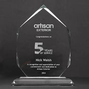 Integrity Glass Arrowhead Trophy
