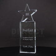 Crystal Trophy Star Block Trophy