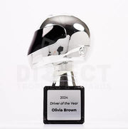 Motorsport Driver Silver Helmet Trophy