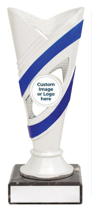 Contour Silver Blue Trophy Cup