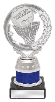 Lighthouse Netball Silver Blue Trophy