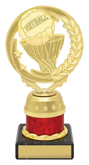 Lighthouse Netball Gold Red Trophy