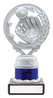 Lighthouse Baseball Silver Blue Trophy
