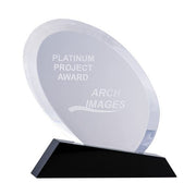 Blacklear Crystal Oval Trophy