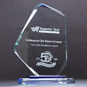 Montera Glass Blue Trophy