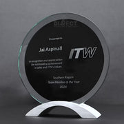 Luminary Glass Metal Trophy