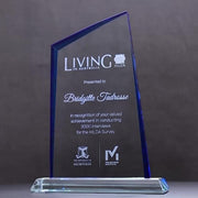 Farrow Glass Blue Trophy