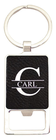 Leatherette Keychain Bottle Opener