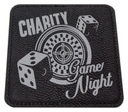 Leatherette Coaster Black