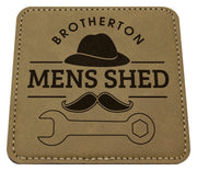Leatherette Coaster Khaki