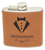 Flask with Rawhide Leatherette