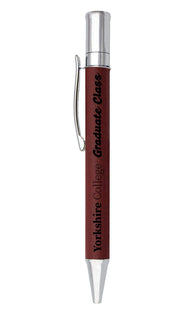 Leatherette Rose Pen with Chrome Finish