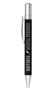 Leatherette Black Silver Pen with Chrome Finish