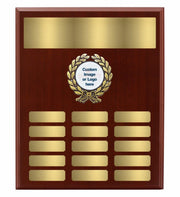 Walnut Timber Perpetual Plaque Trophy
