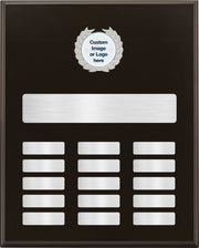 Black Silver Trim Timber Perpetual Plaque